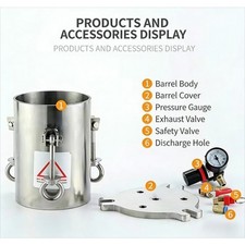 1L-60L Stainless Steel Dispenser Pressure Tank Fluid Dispensing Bucket picture