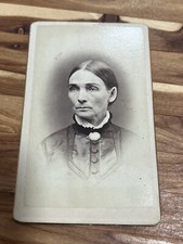 Antique CDV Civil War Era Photo of  Old Woman Angry Frown Carte De Visite picture