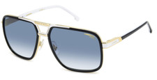 Carrera 1071/S 80S DK Black White/ Blue Shaded Rectangular Men's Sunglasses picture