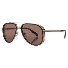 Bvlgari Dark Brown Pilot Men's Sunglasses BV5060 202253 57 BV5060 202253 57 picture