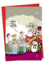 1 Funny Thanksgiving Greeting Card w/Envelope - Still Eating NobleWorks C8743TGG picture