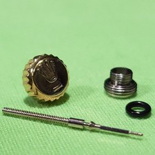 New Rolex Datejust 36 16013 B24-600-8 6mm Yellow Gold Crown + Stem & Tube Kit picture