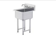 SVOPES Stainless Steel Prep and Utility Sink, 1 Compartment Free Standing Sink picture