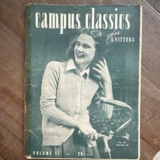 Campus Classics Knitting Sweater Pattern Book Volume 17 No. 407 Vintage picture