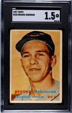 1957 Topps #328 Brooks Robinson - SGC 1.5 - Orioles HOF RC picture