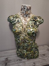 VTG Mosaic Art Mannequin Torso Handmade Abalone Shell Sculpture Judith Townsend picture