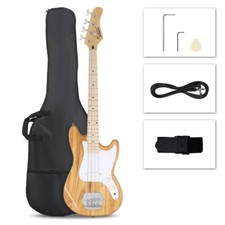 Glarry 4 String 30in Short Scale Thin Body GB Electric Bass Guitar with Bag New picture