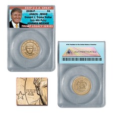2026 P President Donald J. Trump Liberty $1 Dollar July 4th Privy MS65 - AR picture