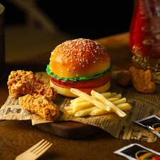 Soulchen 15 Pcs Realistic Fake Play Food Artificial Hamburger Set picture