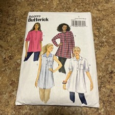 Butterick 6099 Sewing Pattern Misses Tops Size XS S M picture