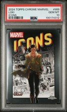 2024 Topps Chrome Marvel Loki Icons PSA 10 Gem Mint picture