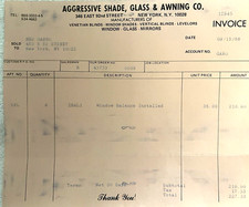 GRETA GARBO'S RARE ORIGINAL PERSONAL 1988 WINDOW INSTALLATION INVOICE picture
