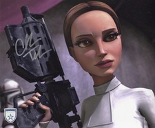 Signed Catherine Taber Star Wars: The Clone Wars Padme 8x10 w/ Official Pix COA picture