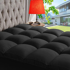 Extra Thick Mattress Topper for Back Pain Relief, Full XL, Black picture