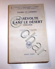 Colonialismo - Lawrence - La revolte dans le desert 1916-1918  - 1^ ed. 1929 picture