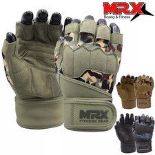MRX Men Weightlifting Gloves Gym Exercise Fingerless Wrist Support Lifting Glove picture