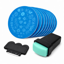 10PCS Nail Art Stamping Kit Image Template Plates, Polish Stamper & Scraper Set picture