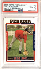 2005 TOPPS FACTORY SP #5 DUSTIN PEDROIA ROOKIE FUTURE HOF? PSA 10—LOW POP 45 picture