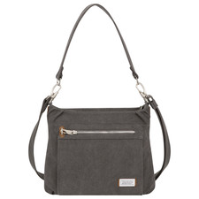 Travelon Anti-Theft Heritage Crossbody Hobo Bag RFID Blocking, Pewter, NWT - $94 picture