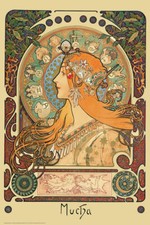 Alphonse Mucha's Zodiac Art Poster- 24