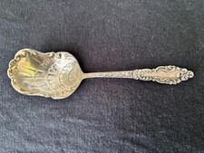 Awesome Vintage Sterling Silver Sugar Spoon Very Ornate 13 Gram picture