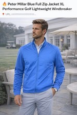 Men Peter Millar Crown Sport Jacket XL Blue Full  Golf Lifestyle Country Club picture