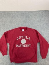Vintage Loyola Marymount Lions Sweatshirt Mens XL Red Baseball Russell Athletic picture