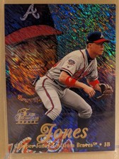 1998 Flair Showcase ROW  1 #10 Chipper Jones RARE SPECKLE REFRACTOR PARALLEL picture