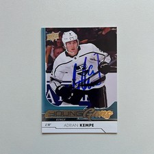 2017-18 UD Young Guns #210 ADRIAN KEMPE Autographed Rookie Card picture