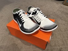 Nike Free Flyknit 4.0 White/Black-Volt 631053-100 sz 10 men’s Rare Oreo picture