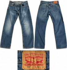 Levi’s 559 Men’s Jeans W34 L30 – Blue Denim – Classic Fit – Pre-Owned picture
