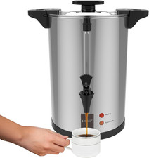 32-Cup Stainless Steel Coffee Urn - Electric Percolator for Events & Offices picture