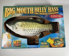 Vintage 1998 Gemmy Big Mouth Billy Bass Singing Fish Original Box Tested Works picture