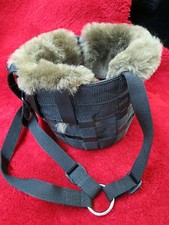 2 Brown Just Merino Sheepskin Nose PADS fit Best Friend Grazing Muzzles + others picture