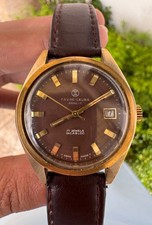 Vintage Favre-Leuba Geneve Brown Dial 17 Jewels Incabloc Hand Wind Mens Watch picture