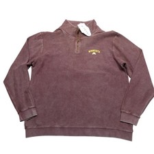 Minnesota Golden Gophers Sweatshirt Womens Large Red NCAA 1/4 Zip Chicka-d picture