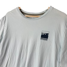 Patagonia Road to Regenerative Tee Faded Ink Blue Organic Cotton Shirt 37400 M picture