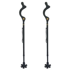 2pcs Collapsible Adjustable Walking Cane Stick Men&Women Posture Correcting Cane picture