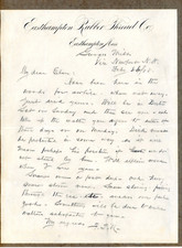 1907-8 Letters Signed Easthampton Mass Rubber Thread United States Co. Boston picture