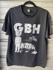 GBH 40 Years City Baby's Revenge 2023 Concert Tour Black T-Shirt Punk Men's L picture
