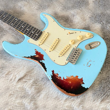 Custom Relic Electric Guitar SSS Pickup Tremolo Bridge Rosewood Fretboard Nologo picture