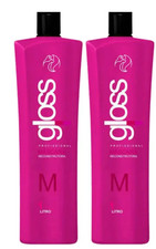 2x Fox Gloss Progressive Brush Step 2 Brazilian Keratin Treatment 1L picture