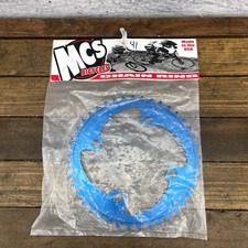 MCS BMX 41t Chainring Blue Old School BMX 4 Arm 104 BCD 41 Tooth Ring Cruiser picture