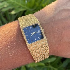 STUNNING Vintage Oleg Cassini Diamond Men’s Tank Watch Read Description picture