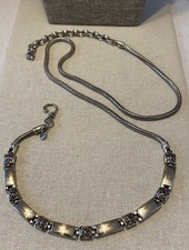 Vintage Brighton TRIBECA Silver Plated 32” - 37” Adjustable Belt, Rare picture