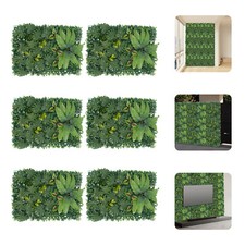 6-Pack Artificial Greenery Wall Panels 60 × 40 cm Realistic Mixed Leaves picture