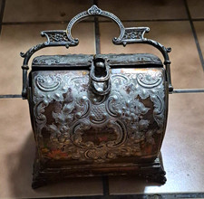 Antique Victorian James Deakin & Sons Silver Plated Biscuit Box Patent 6586 1880 picture