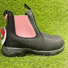 Moxie Trades Angel Womens Size 8 Black Composite Toe Safety Work Chelsea Boots picture