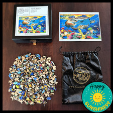 NAUTILUS WOODEN JIGSAW PUZZLE Turtle Beach Ocean Fish NP19-475-180 DONE ONCE picture