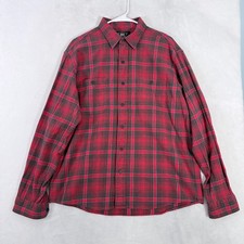 RRL Ralph Lauren Shirt Mens L Red Plaid Outdoor Pocket Button Up picture